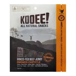 KOOEE GRASS FED BEEF JERKY SMOKED CHIPOTLE 30G