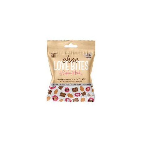 SLIM SECRETS LOVE BITES CHOCOLATE CRUSHED ALMONDS 36G