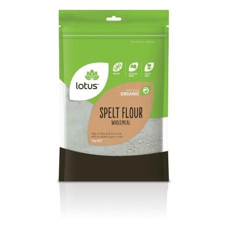 LOTUS ORGANIC SPELT FLOUR WHOLEMEAL 1KG