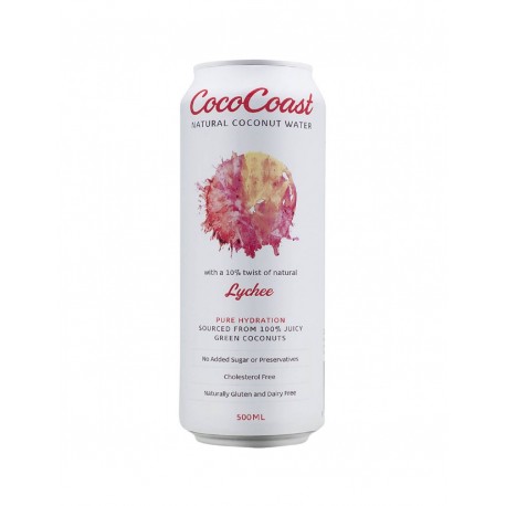 COCOCOAST COCONUT WATER LYCHEE 500ML