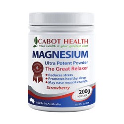 CABOT HEALTH MAGNESIUM ULTRA POTENT POWDER STRAWBERRY 200G