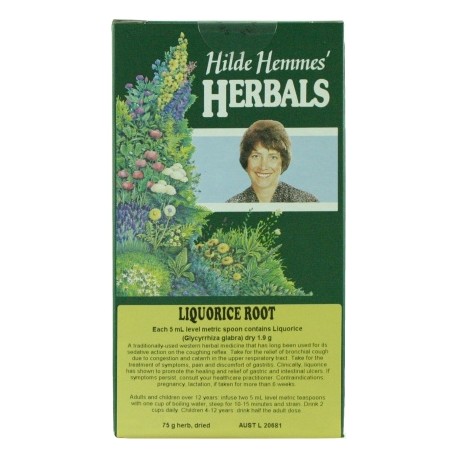 HILDE HEMMES HERBALS LIQUORICE ROOT 75G