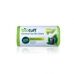 BIOTUFF COMPOSTABLE GARBAGE BAGS 30L 25PK