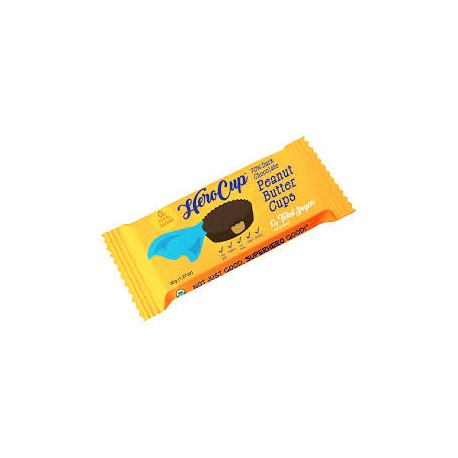 HEROCUP VEGAN PEANUT BUTTER CUPS DARK CHOCOLATE 36G