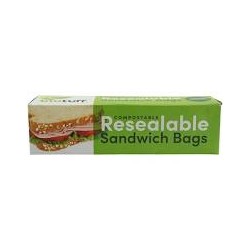 BIOTUFF SANDWICH BAGS RESEALABLE COMPOSTABLE 30PK