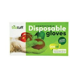 BIOTUFF COMPOSTABLE DISPOSABLE GLOVES LARGE 200PK