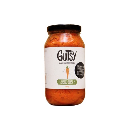 GUTSY CARROT, GINGER & TURMERIC KRAUT 450G