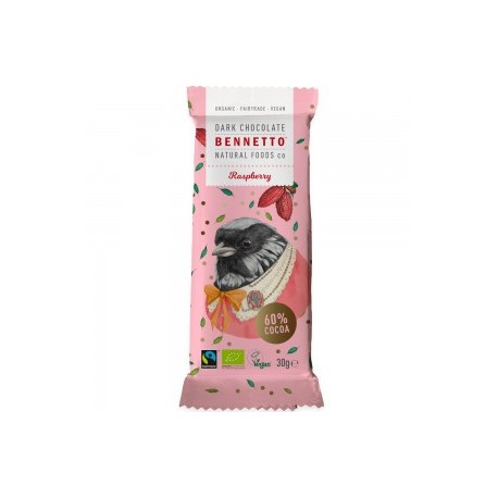 BENNETTO DARK CHOCOLATE RASPBERRY 30G