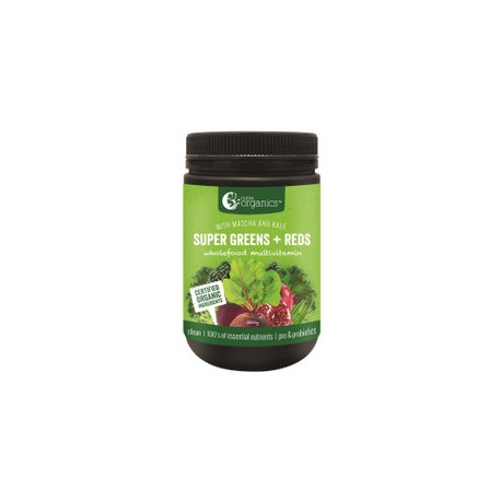 NUTRA ORGANICS SUPER GREENS AND REDS POWDER WITH MATCHA AND KALE 300G