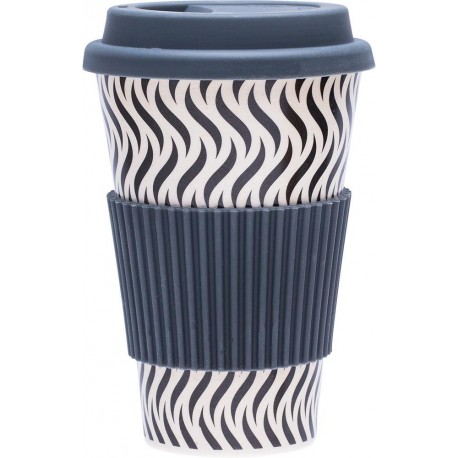 LUVIN LIFE ECO BAMBOO COFFEE CUP WAVES 430ML