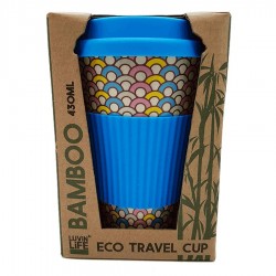 LUVIN LIFE BAMBOO ECO COFFEE CUP HOOPS 430ML