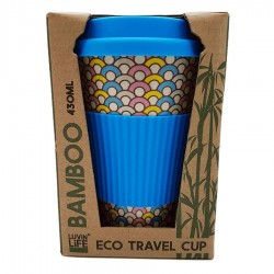 LUVIN LIFE BAMBOO ECO COFFEE CUP HOOPS 430ML