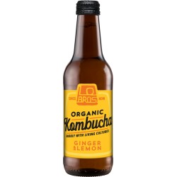 LOBROS ORGANIC KOMBUCHA GINGER & LEMON 330ML