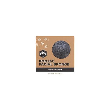 EVER ECO KONJAC FACIAL SPONGE CHARCOAL