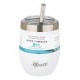 CHEEKI INSULATED WINE TUMBLER WITH STRAW SPIRIT WHITE 320ML