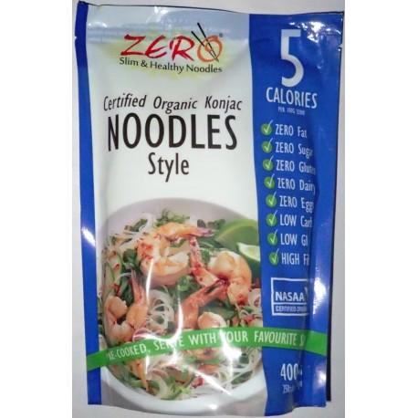 ZERO CERTFIED ORGANIC KONJAC NOODLES STYLE 400G