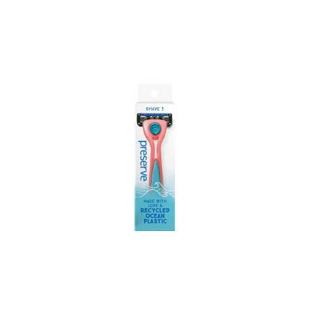 PRESERVE SHAVE 5 RAZOR CORAL