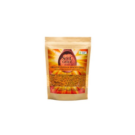 SOL GHEE ORGANIC INDIAN SPICED DHAL RED LENTIL 400G