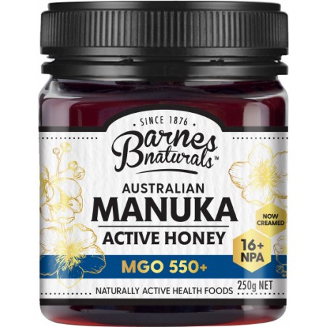 BARNES NATURALS AUSTRALIAN MANUKA ACTIVE HONEY MGO 550 250G