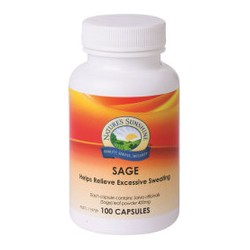 NATURES SUNSHINE SAGE EXCESSIVE SWEATING RELIEF 100 CAPSULES