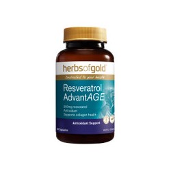 HERBS OF GOLD RESVERATROL ADVANTAGE 250MG 60 CAPSULES