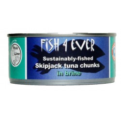 FISH 4 EVER SKIPJACK TUNA CHUNKS IN BRINE 160G