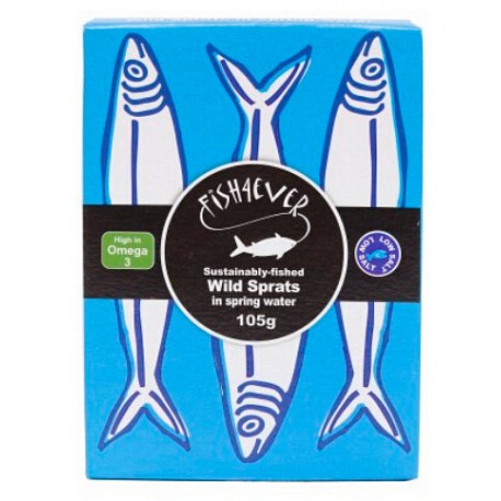 FISH 4 EVER WILD SPRATS IN SPRING WATER 105G