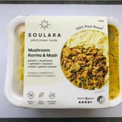 SOULARA MUSHROOM KORMA AND MASH400G