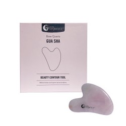 NUYRA ORGANICS ROSE QUARTZ GUA SHA BEAUTY CONTOUR TOOL