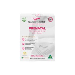 NATUROBEST PRENATAL TRIMESTER ONE WITH GINGER 60 HARD CAPSULES