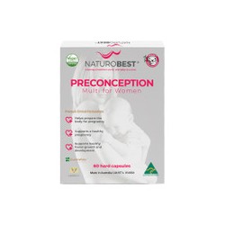 NATUROBEST PRECONCEPTION MULTI FOR WOMEN 60 HARD CAPSULES