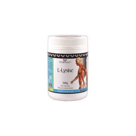 HEALTHWISE L-LYSINE HCL 300G PURE POWDER