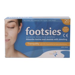 FOOTSIES JAPANESE DETOX FOOT PATCHES TRANQUILITY 20 PATCHES