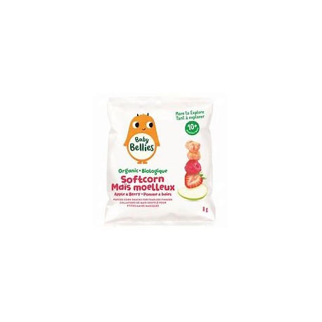 LITTLE BELLIES ORGANIC BERRY AND APPLE SOFTCORN 8G
