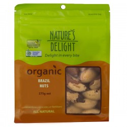 NATURES DELIGHT ORGANIC BRAZIL NUTS 275G