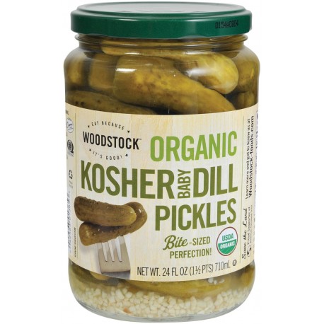 WOODSTOCK ORGANIC KOSHER BABY DILL PICLES 710ML