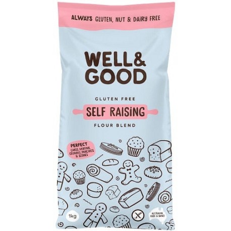 WELL AND GOOD GLUTEN FREE SELF RAISING FLOUR BLEND 1KG