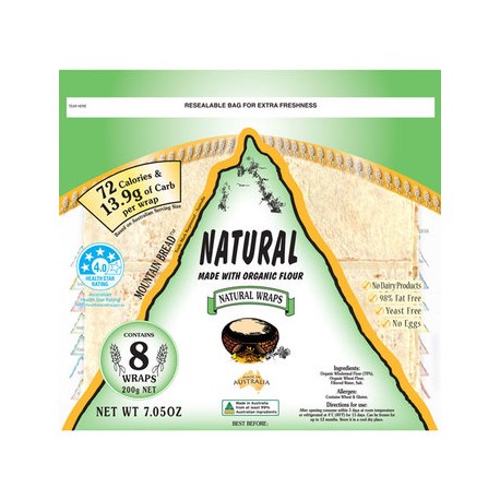 MOUNTAIN NATURAL WRAPS 200G