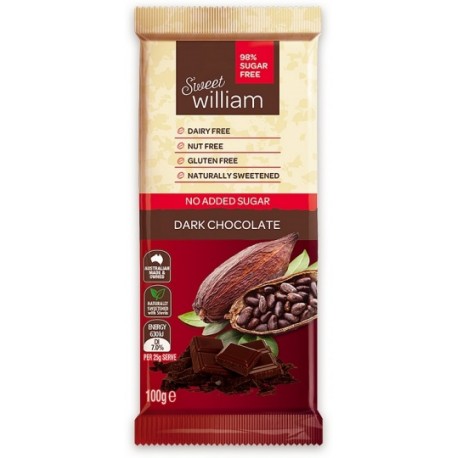 SWEET WILLIAM DARK CHOCOLATE 100G