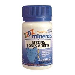 KIDZ MINERALS STRONG BONES AND TEETH STRAWBERRY 100 TABLETS
