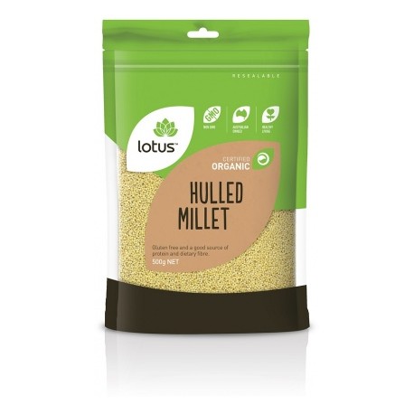 LOTUS ORGANIC HULLED MILLET AUSTRALIAN 500G