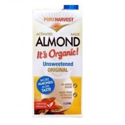 PURE HARVEST ACTIVATED ALMOND MILK UNSWEETEND 1L
