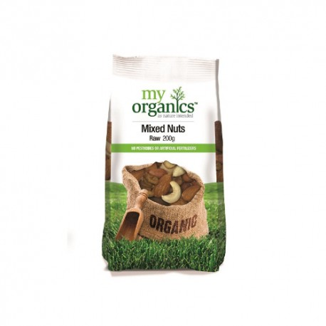 MY ORGANICS MIXED NUTS RAW 200G