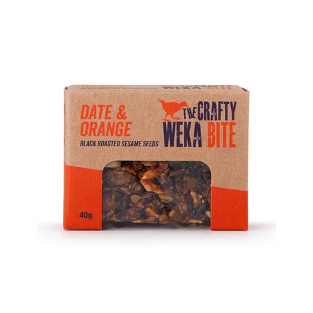 THE CRAFTY WEKA DATE & ORANGE BITE 40G