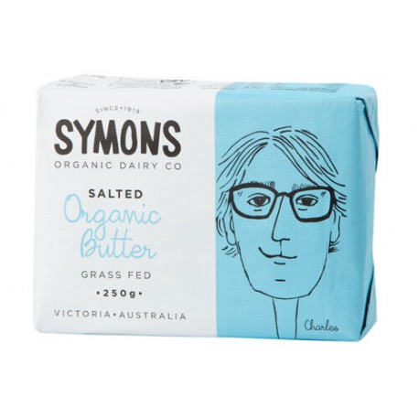 SYMONS GRASS FED SALTED BUTTER 250G