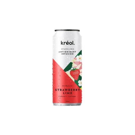 KREOL SPARKLING ANTIOXIDANT STRAWBERRY LIME 330ML