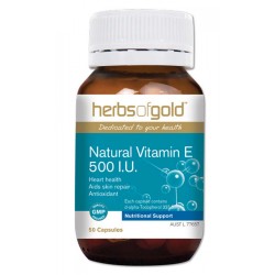 HERBS OF GOLD VITAMIN E 500I.U. 50 CAPSULES