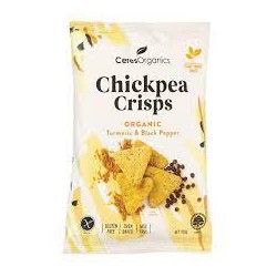 CERES ORGANICS CHICKPEA CRISPS TURMERIC AND BLACK PEPPER 100G