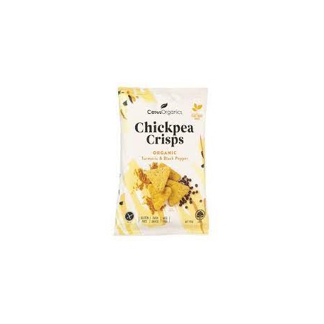 CERES ORGANICS CHICKPEA CRISPS TURMERIC AND BLACK PEPPER 100G