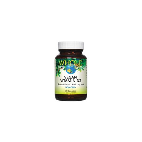 WHOLE EARTH AND SEA VEGAN VITAMIN D3 25 MICROGRAMS 90 CAPSULES